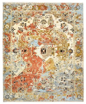 Designer tæppe - 303 x 245 cm - flerfarvet