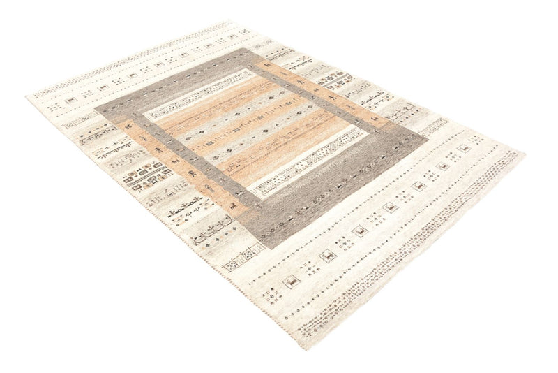 Gabbeh-tæppe - Loribaft Indus - 201 x 140 cm - mørk beige