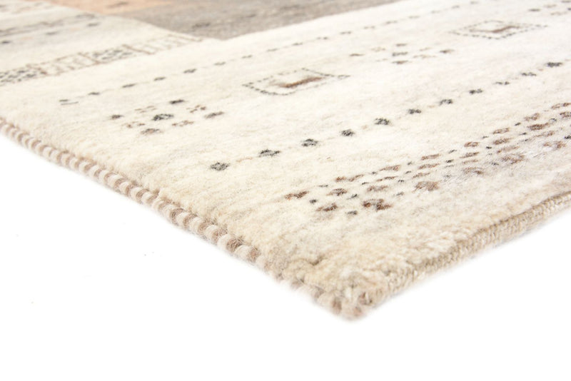 Gabbeh-tæppe - Loribaft Indus - 201 x 140 cm - mørk beige