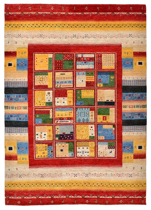 Gabbeh-tæppe - Loribaft Indus - 236 x 169 cm - flerfarvet