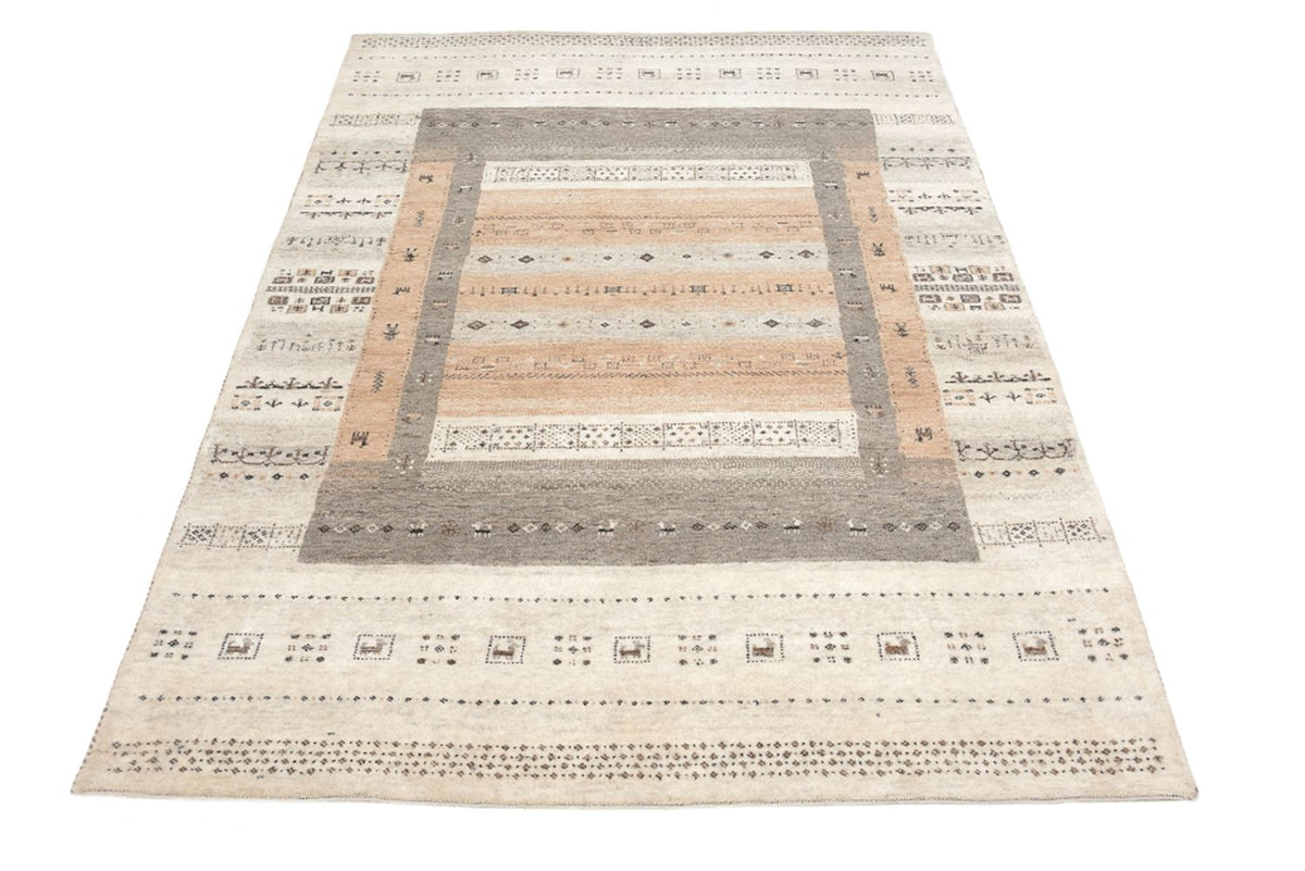 Gabbeh-tæppe - Loribaft Indus - 299 x 205 cm - mørk beige