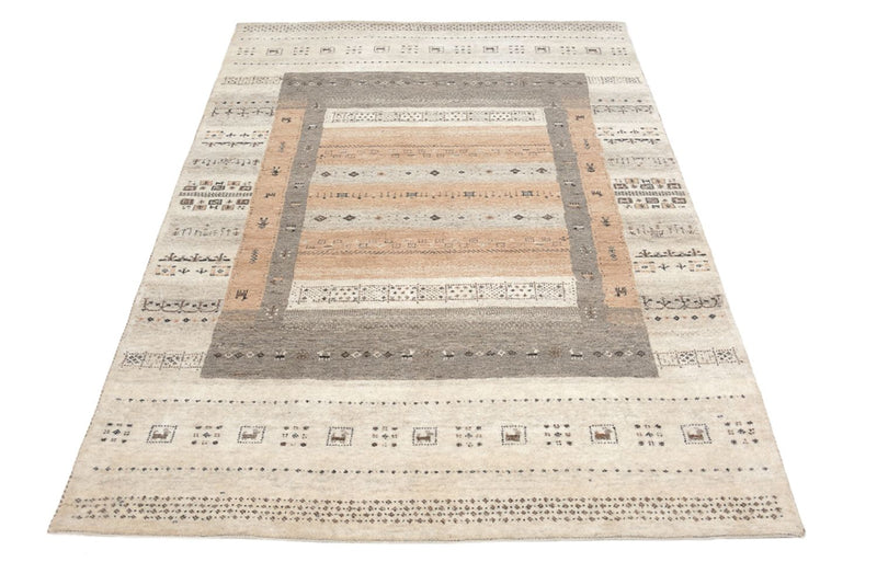 Gabbeh-tæppe - Loribaft Indus - 302 x 248 cm - mørk beige