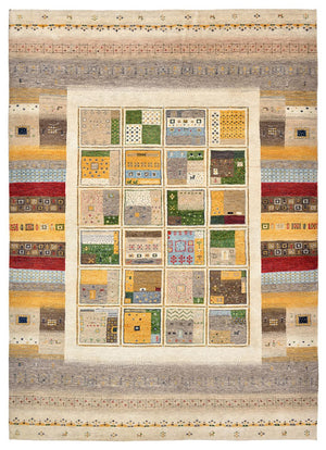 Gabbeh-tæppe - Loribaft Indus - 241 x 174 cm - flerfarvet