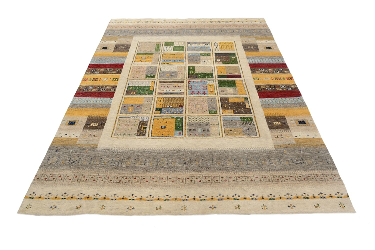 Gabbeh-tæppe - Loribaft Indus - 241 x 174 cm - flerfarvet