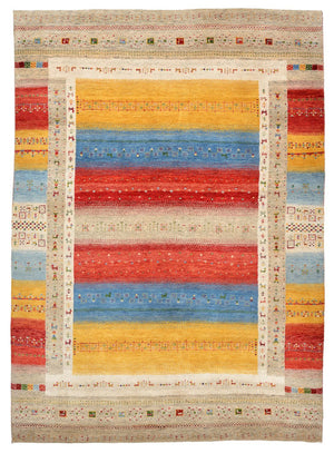 Gabbeh-tæppe - Loribaft Indus - 236 x 173 cm - flerfarvet
