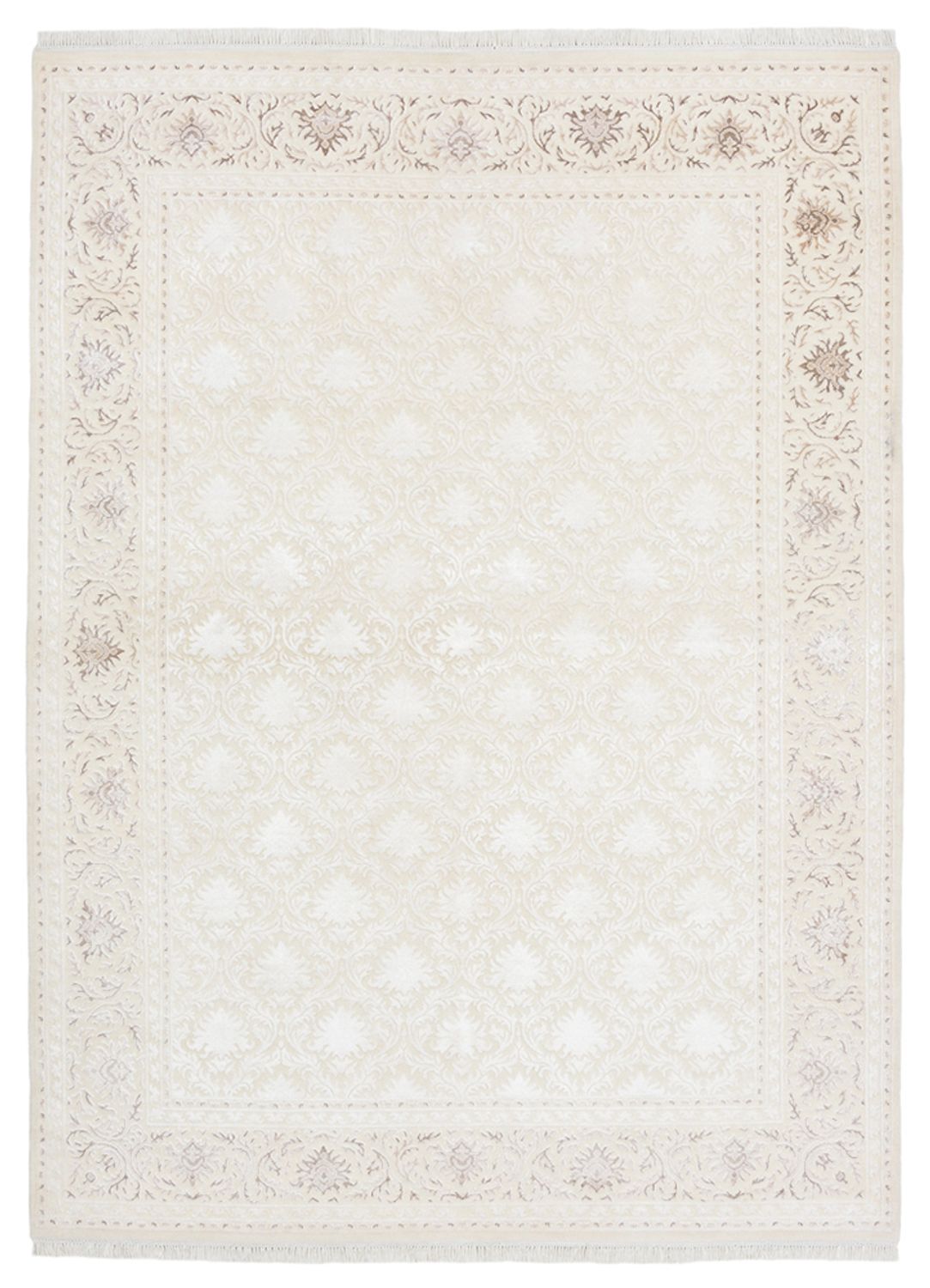 Orientalsk tæppe - 240 x 176 cm - hvid