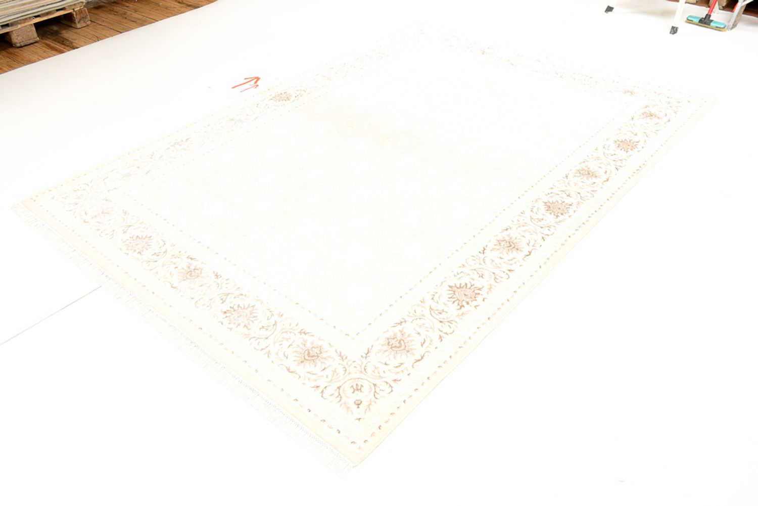 Orientalsk tæppe - 240 x 176 cm - hvid