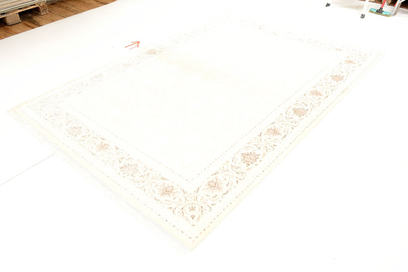 Orientalsk tæppe - 240 x 176 cm - hvid