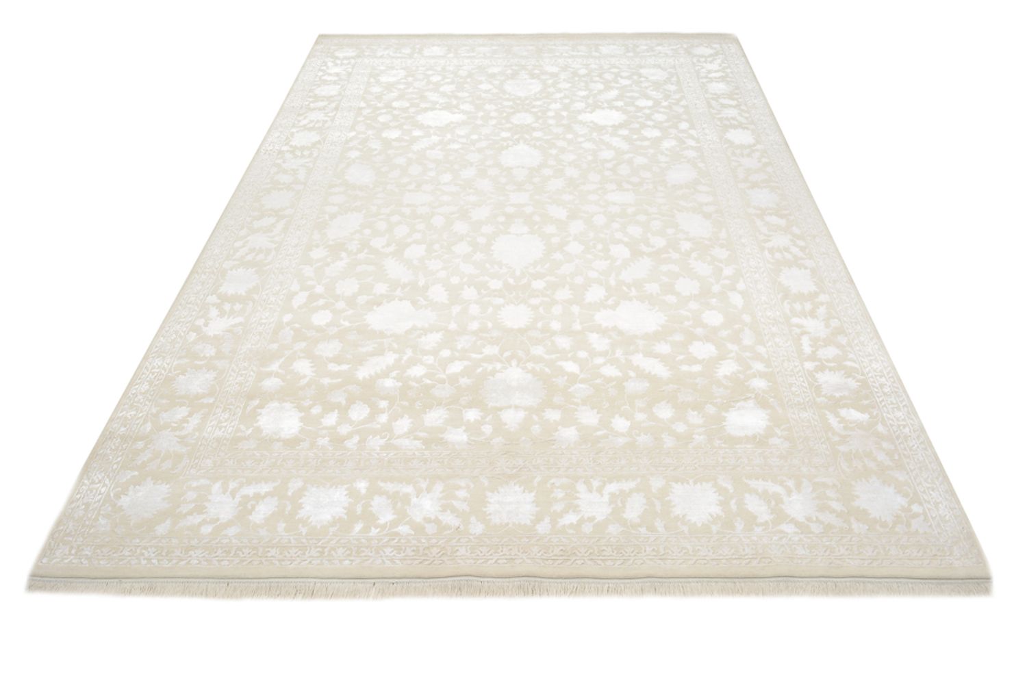 Orientalsk tæppe - 350 x 242 cm - hvid