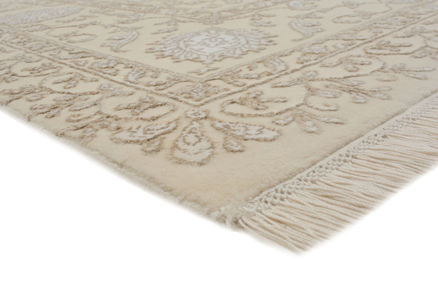 Orientalsk tæppe - 302 x 208 cm - creme