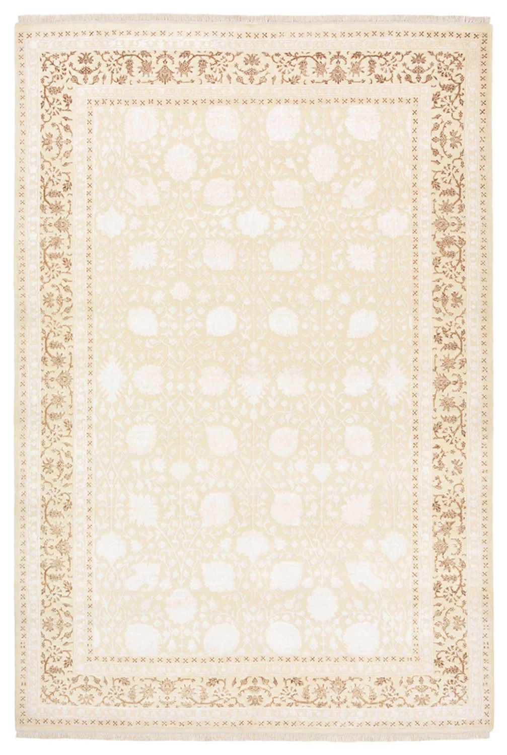 Orientalsk tæppe - 294 x 199 cm - creme