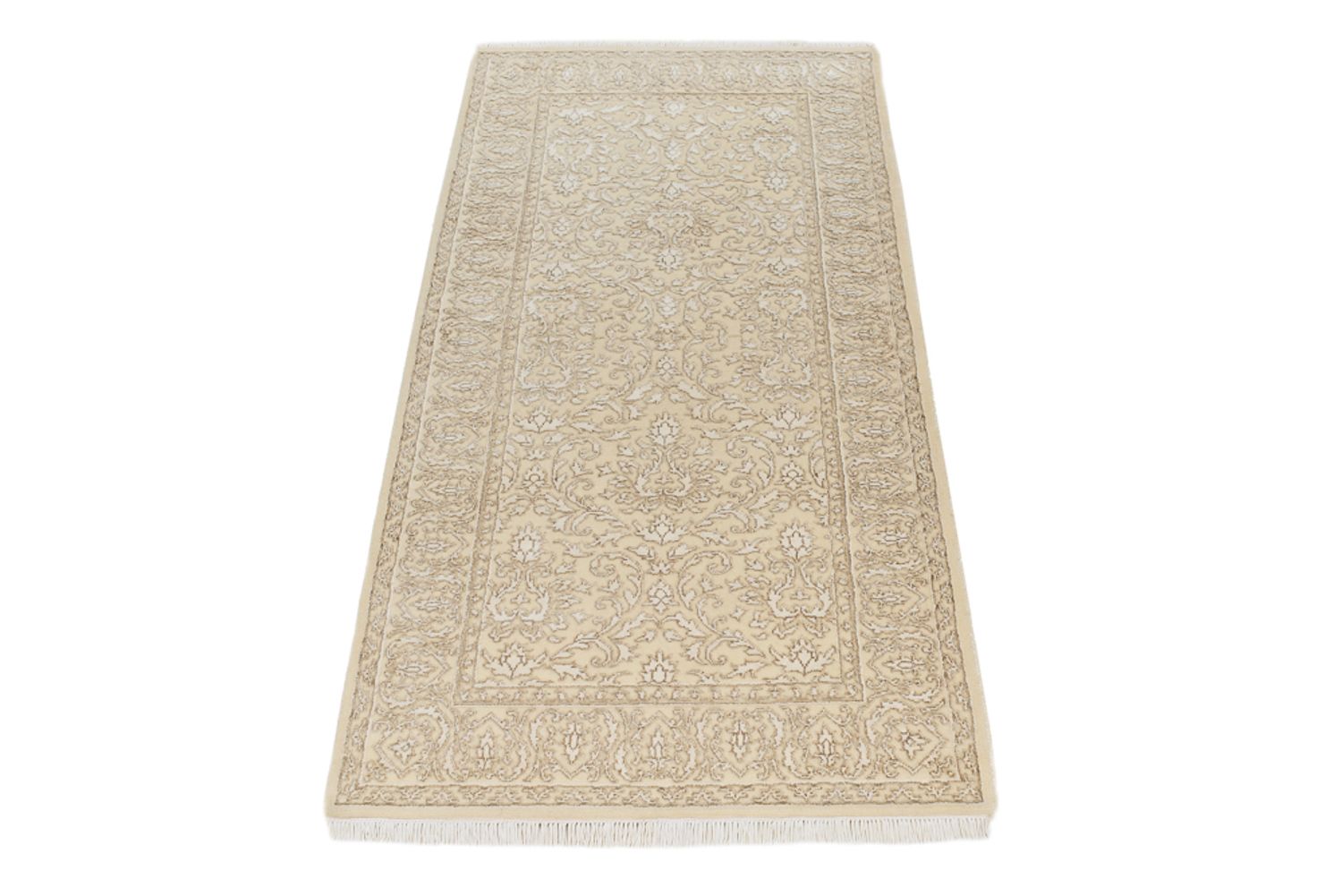 Orientalsk tæppe - 144 x 73 cm - lys beige
