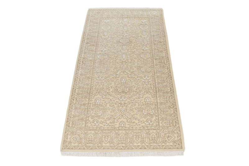 Orientalsk tæppe - 144 x 73 cm - lys beige