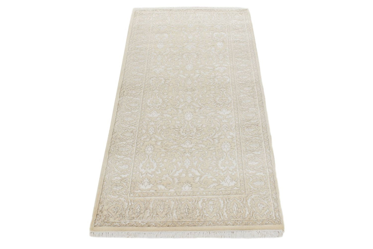 Orientalsk tæppe - 144 x 73 cm - lys beige
