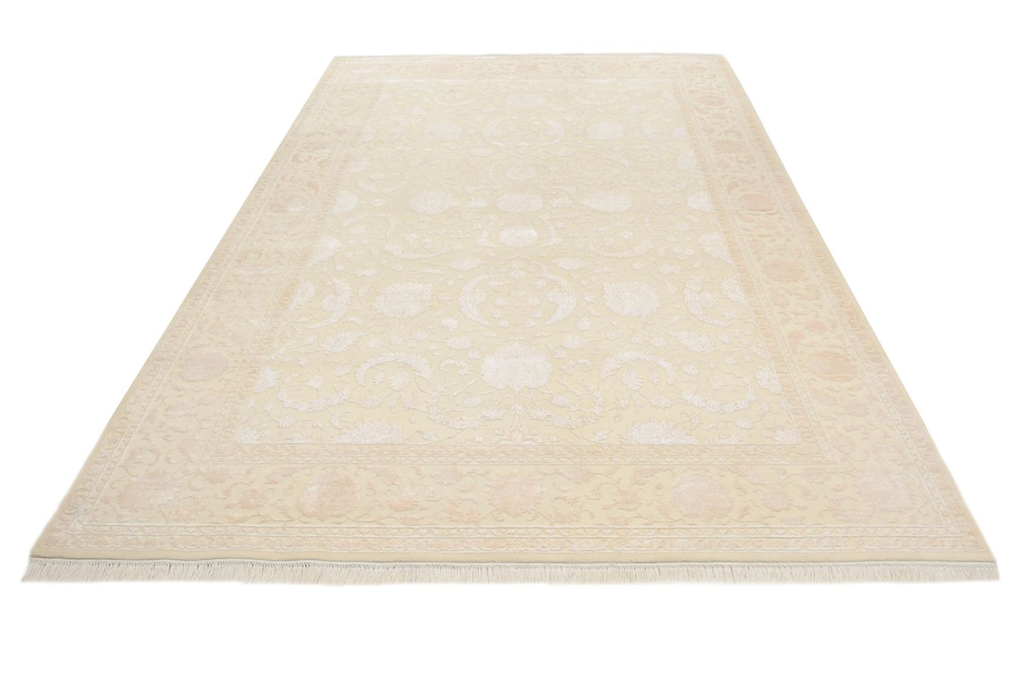 Orientalsk tæppe - 307 x 200 cm - lys beige