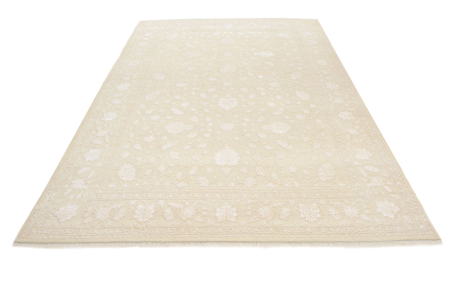 Orientalsk tæppe - 299 x 204 cm - lys beige