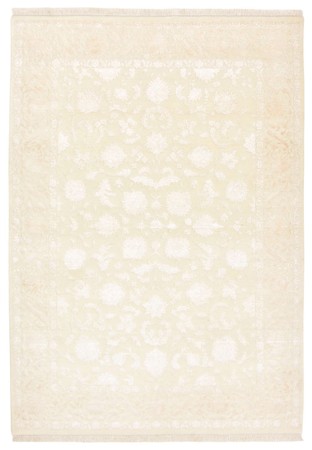 Orientalsk tæppe - 242 x 170 cm - lys beige