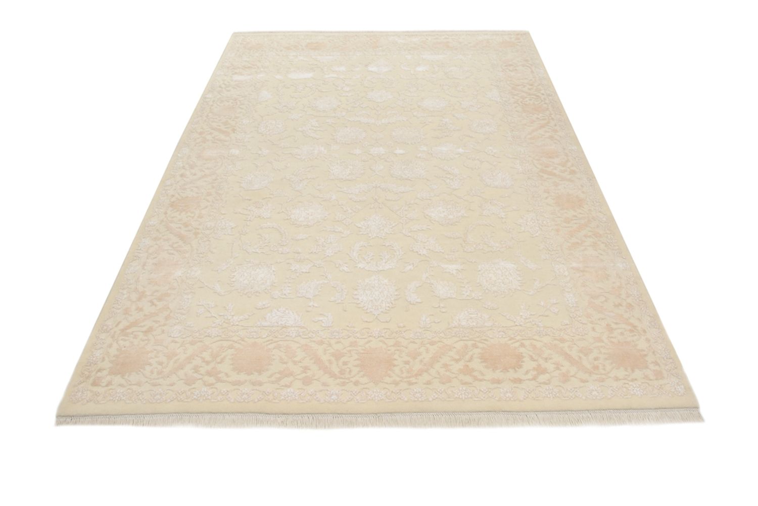 Orientalsk tæppe - 242 x 170 cm - lys beige