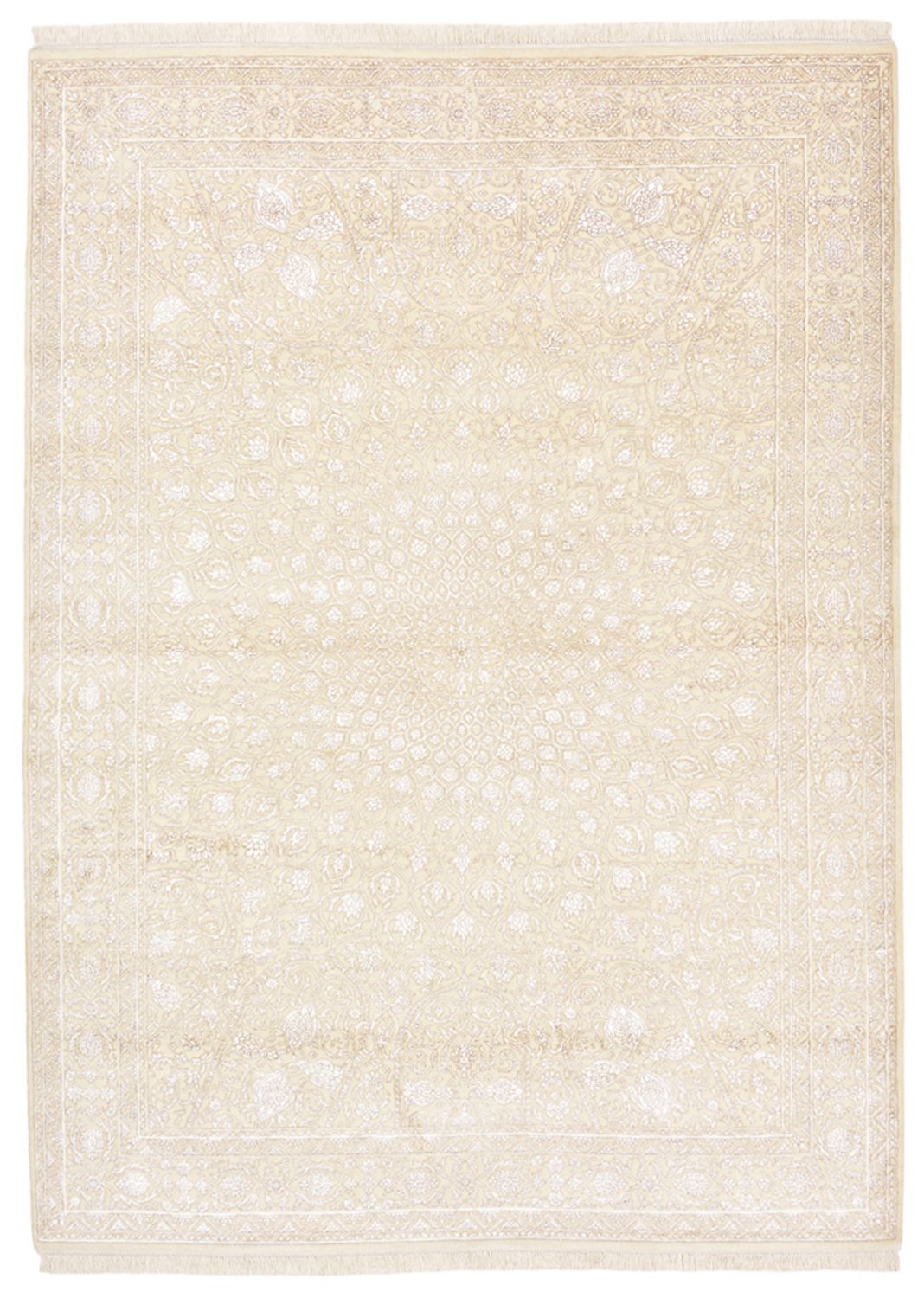 Orientalsk tæppe - 241 x 176 cm - creme