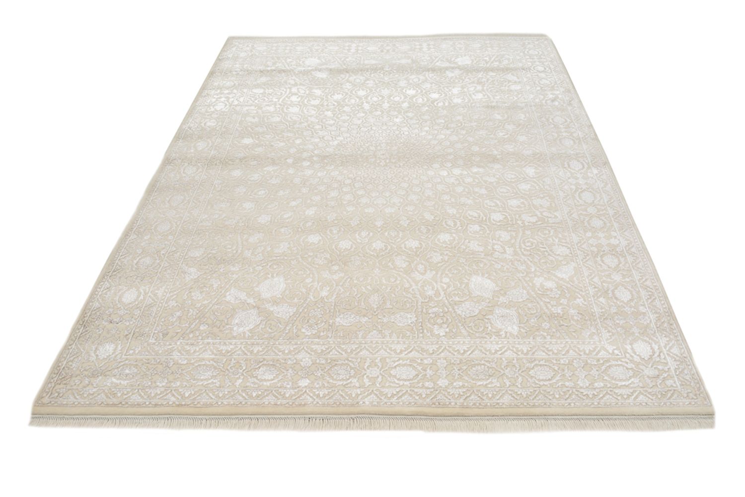 Orientalsk tæppe - 241 x 176 cm - creme