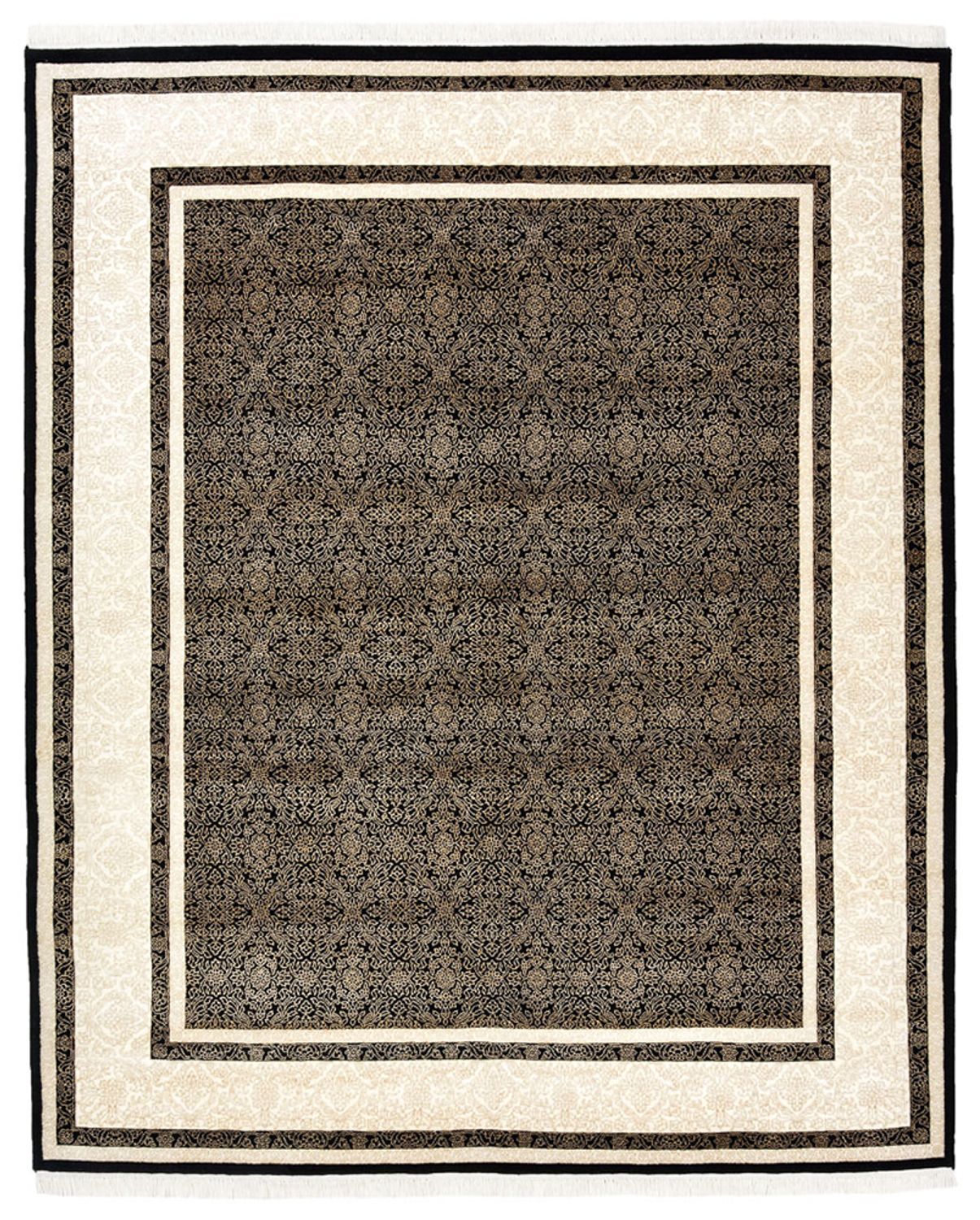 Orientalsk tæppe - 246 x 204 cm - antracit