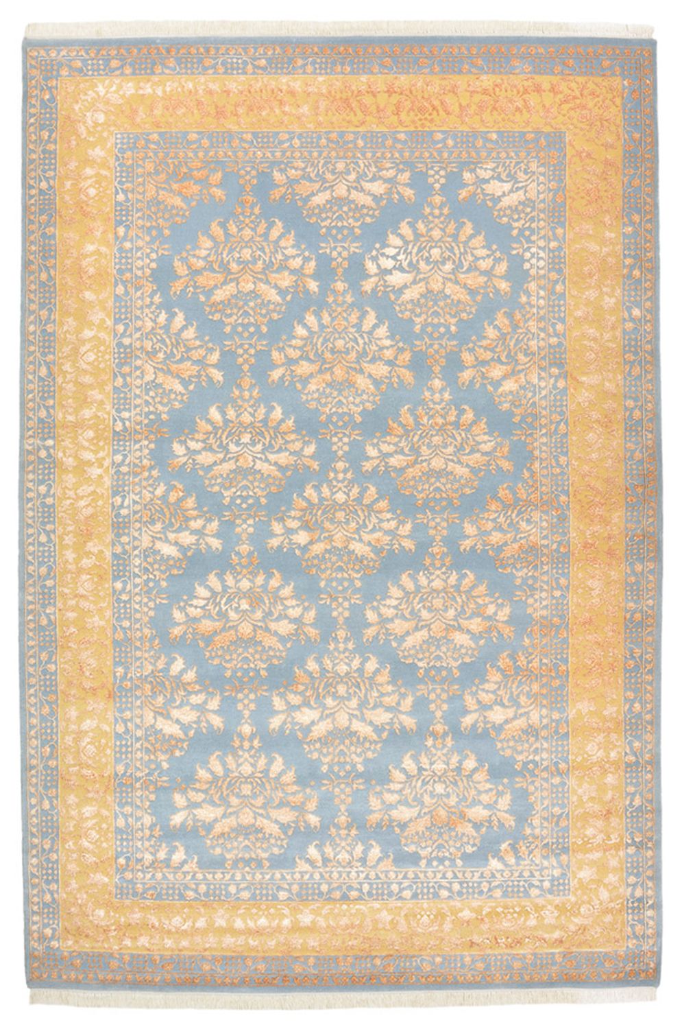 Orientalsk tæppe - 307 x 206 cm - lyseblå