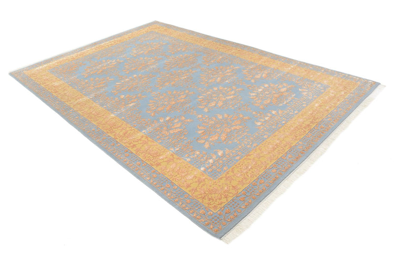Orientalsk tæppe - 307 x 206 cm - lyseblå