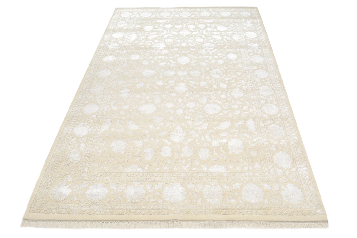 Orientalsk tæppe - 307 x 205 cm - creme