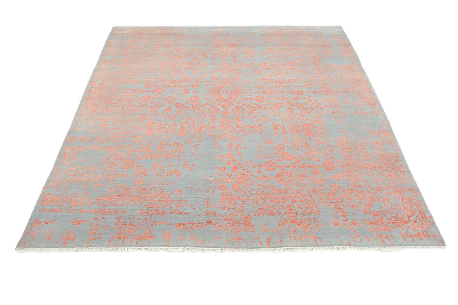 Designer tæppe firkantet  - 248 x 247 cm - orange