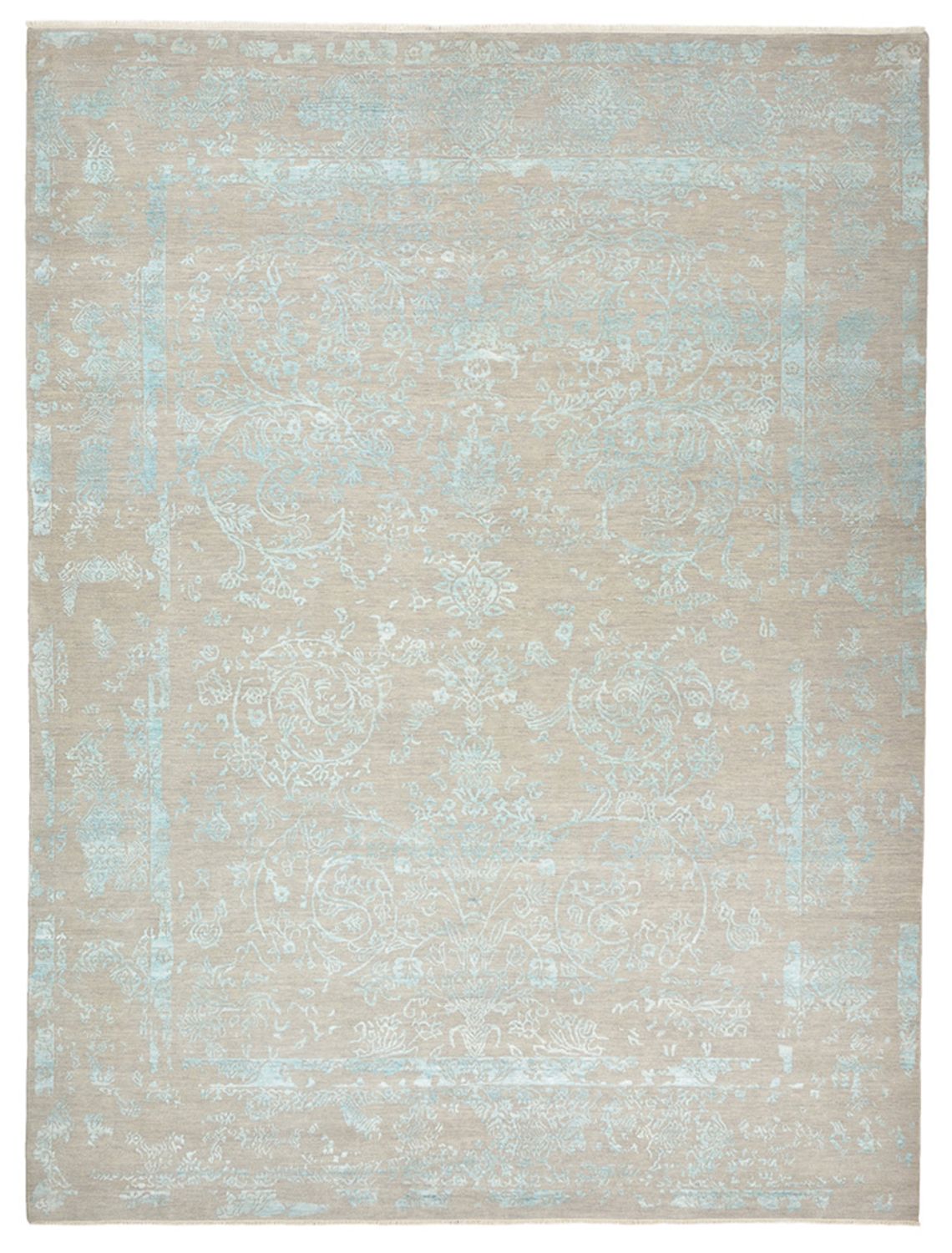 Designer tæppe - 401 x 307 cm - lyseblå