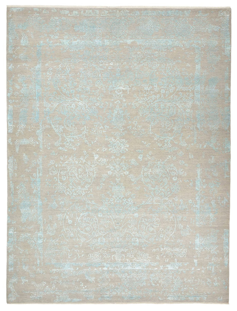 Designer tæppe - 401 x 307 cm - lyseblå