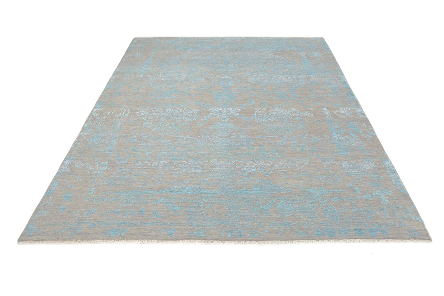 Designer tæppe - 401 x 307 cm - lyseblå