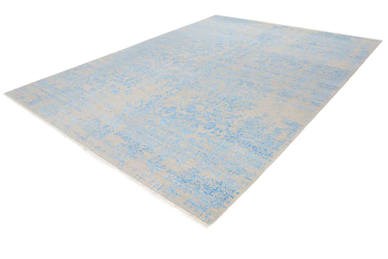 Designer tæppe - 289 x 274 cm - lyseblå