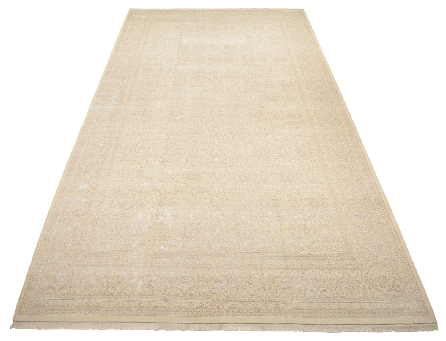 Designer tæppe - 541 x 364 cm - lys beige