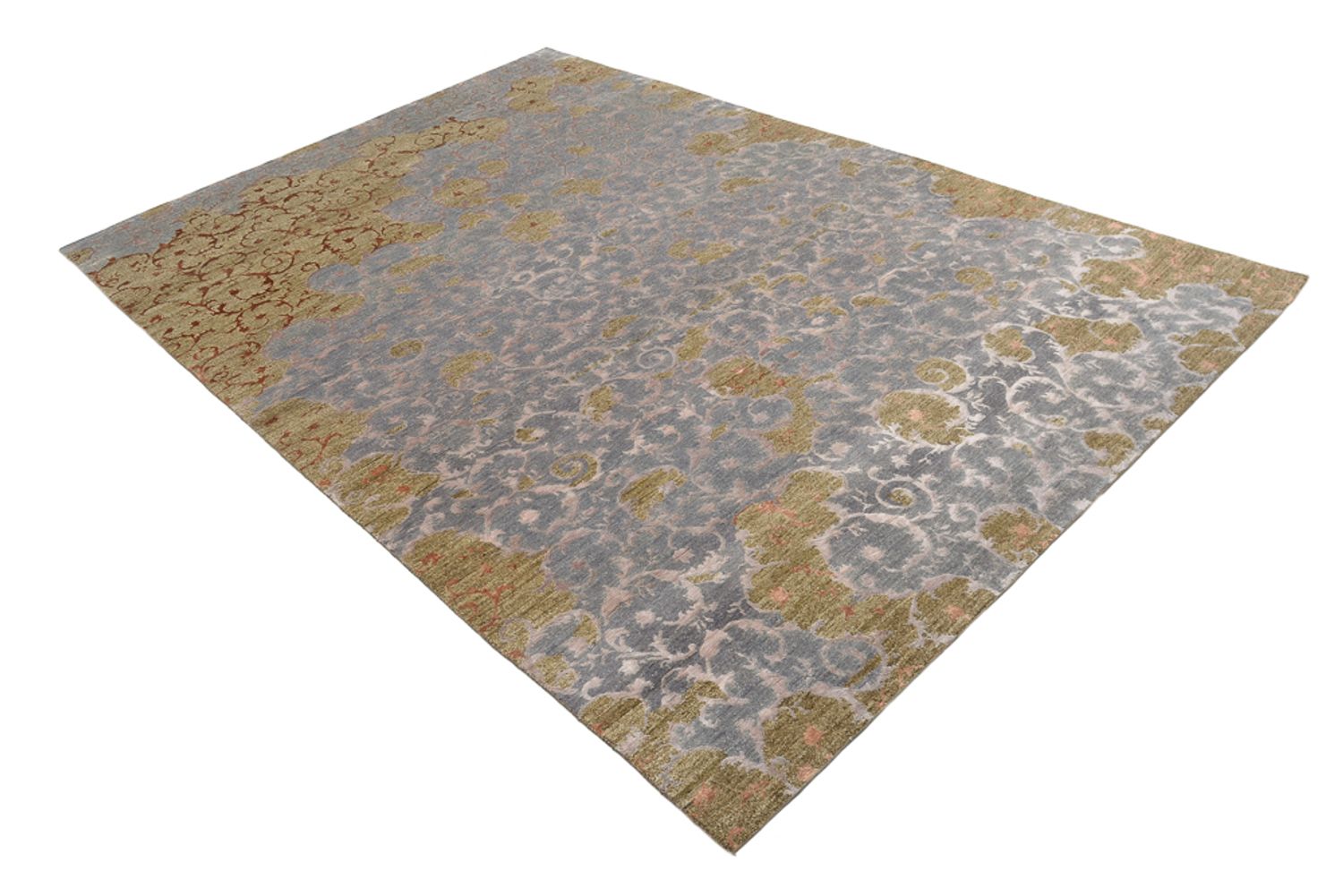 Designer tæppe - 273 x 182 cm - olivengrøn