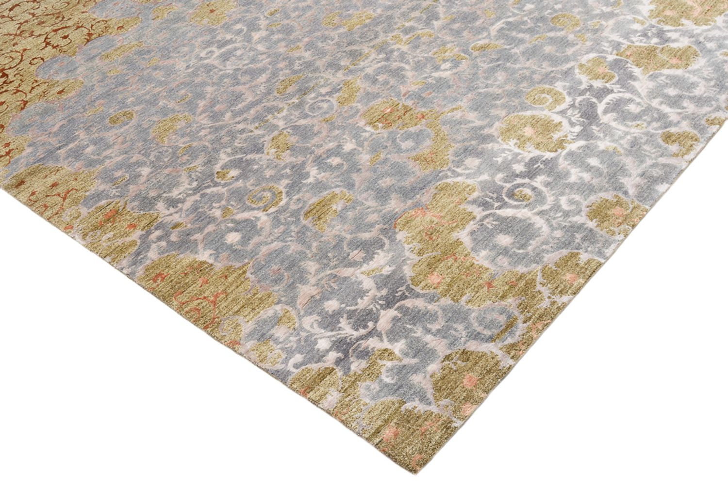 Designer tæppe - 273 x 182 cm - olivengrøn