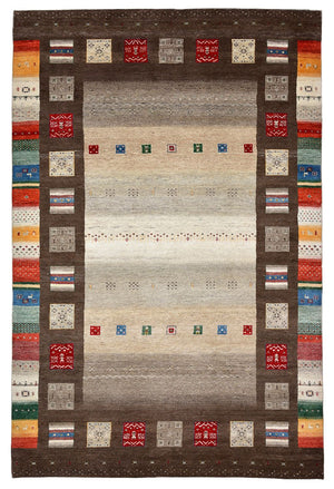 Gabbeh-tæppe - Loribaft Indus - 308 x 203 cm - flerfarvet