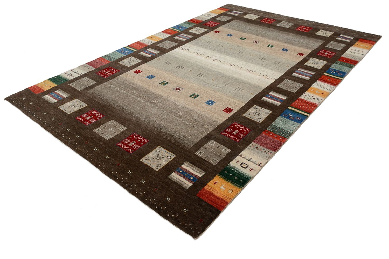Gabbeh-tæppe - Loribaft Indus - 308 x 203 cm - flerfarvet