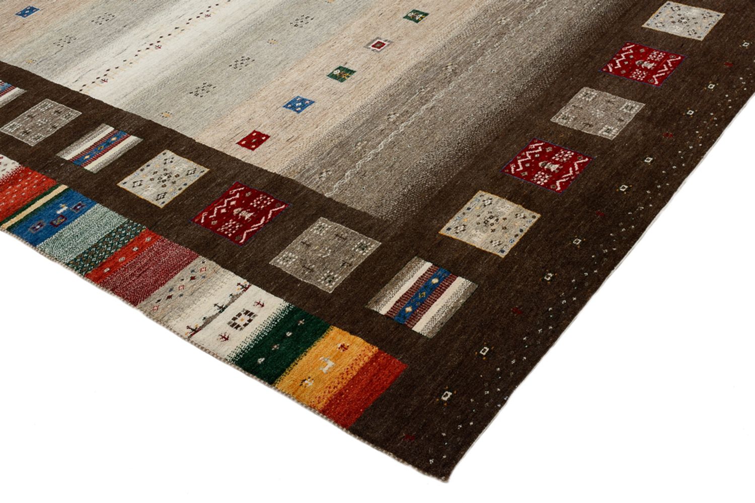 Gabbeh-tæppe - Loribaft Indus - 308 x 203 cm - flerfarvet