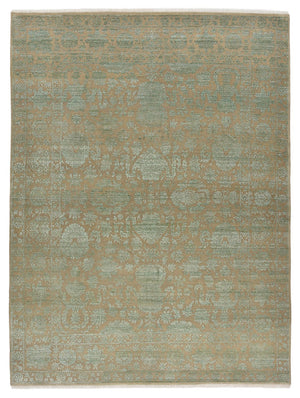 Designer tæppe - 326 x 248 cm - olivengrøn