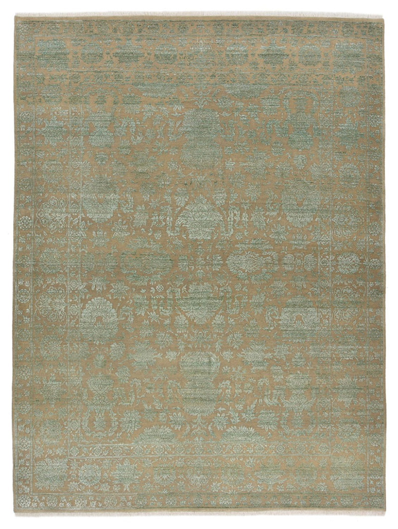Designer tæppe - 326 x 248 cm - olivengrøn