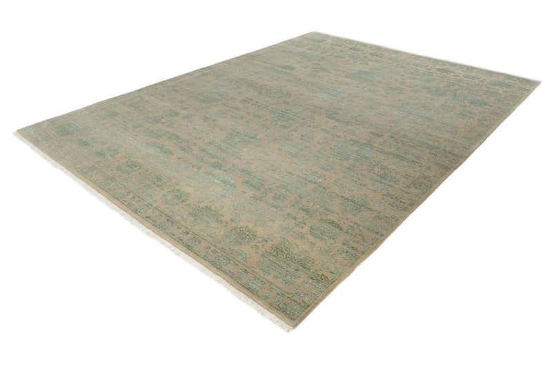 Designer tæppe - 326 x 248 cm - olivengrøn