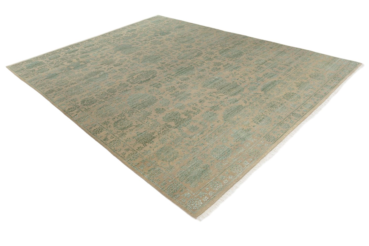 Designer tæppe - 326 x 248 cm - olivengrøn