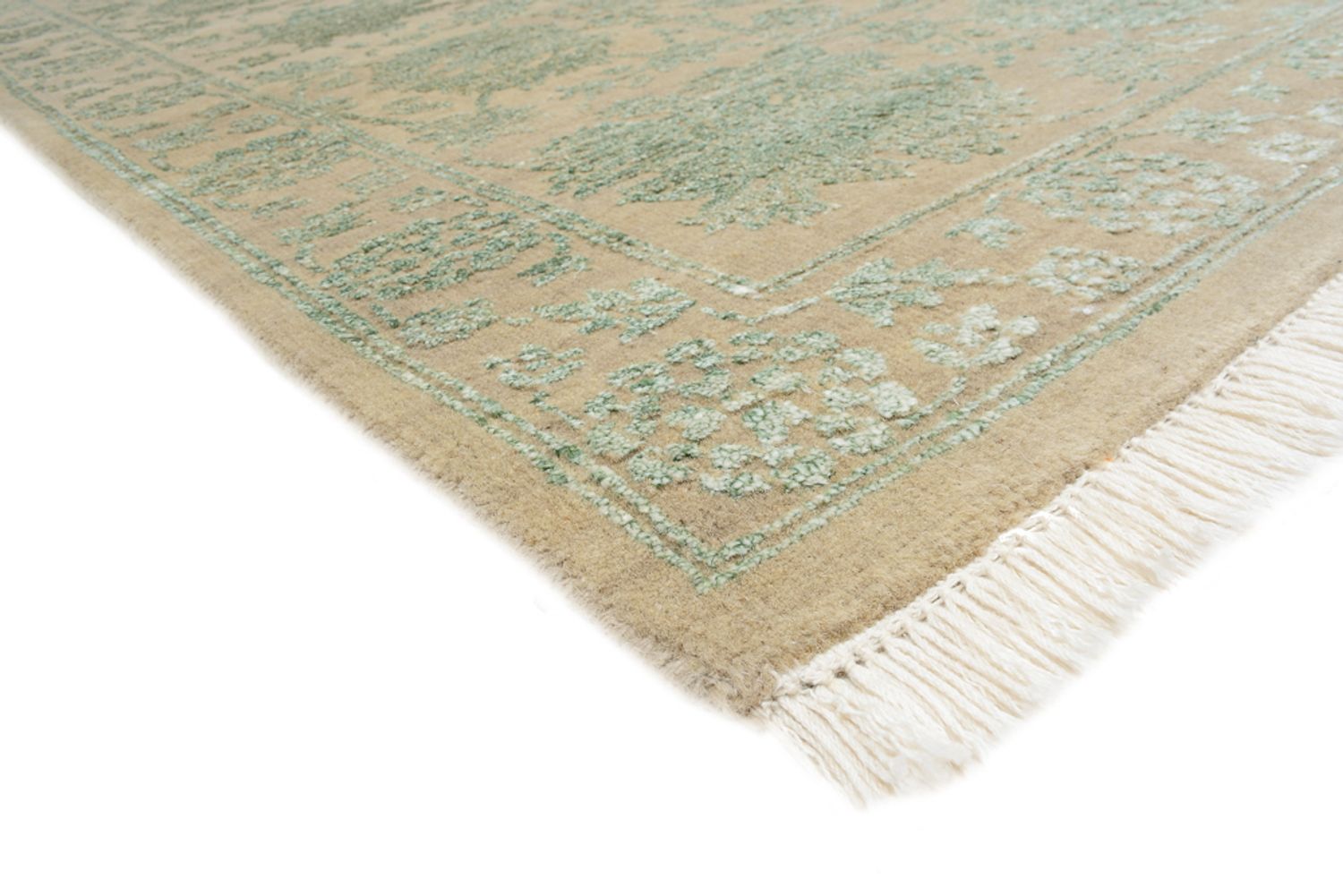 Designer tæppe - 326 x 248 cm - olivengrøn