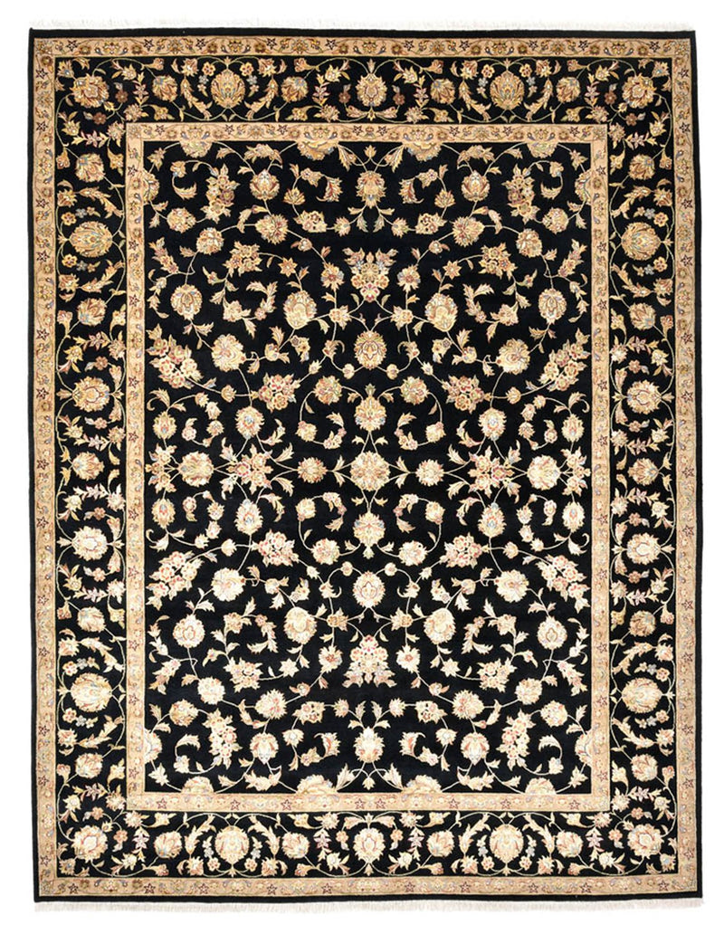 Orientalsk tæppe - Tabriz - 304 x 236 cm - mørkeblå