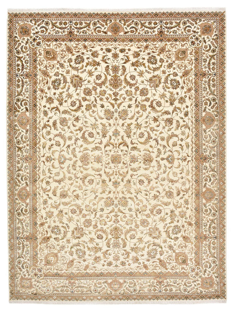 Orientalsk tæppe - Tabriz - 364 x 275 cm - creme