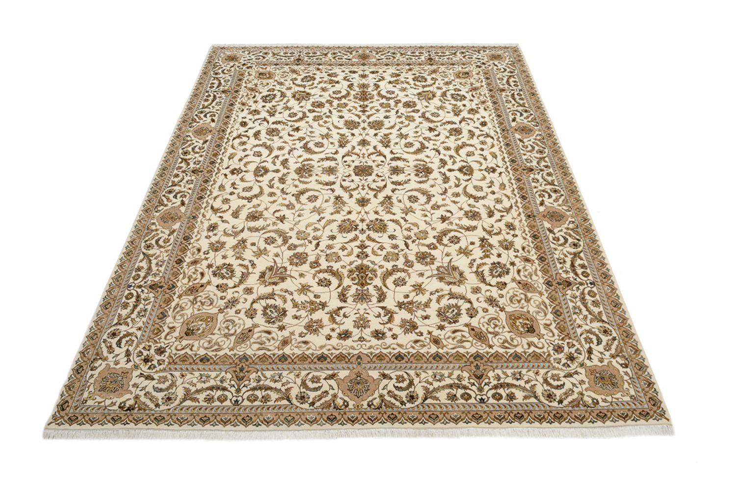 Orientalsk tæppe - Tabriz - 364 x 275 cm - creme
