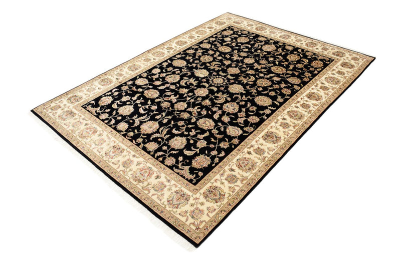 Orientalsk tæppe - Tabriz - 214 x 155 cm - mørkeblå