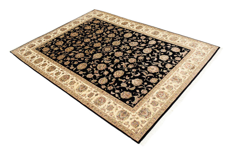 Orientalsk tæppe - Tabriz - 214 x 155 cm - mørkeblå