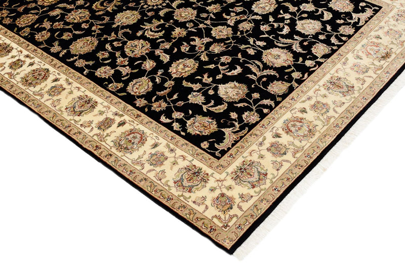 Orientalsk tæppe - Tabriz - 214 x 155 cm - mørkeblå